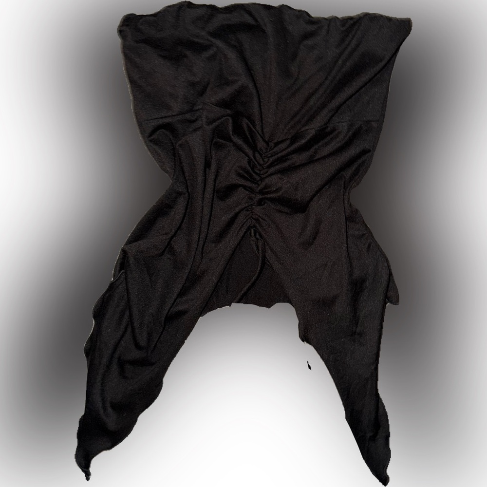Black butterfly cut tube top
